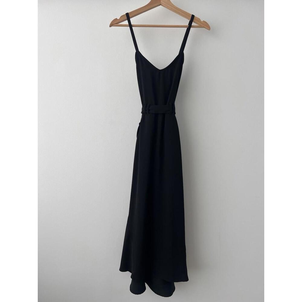 Who What Wear Black Wrap Dress